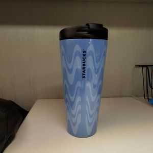Starbucks 16 oz Wavy lines Denim Tumbler